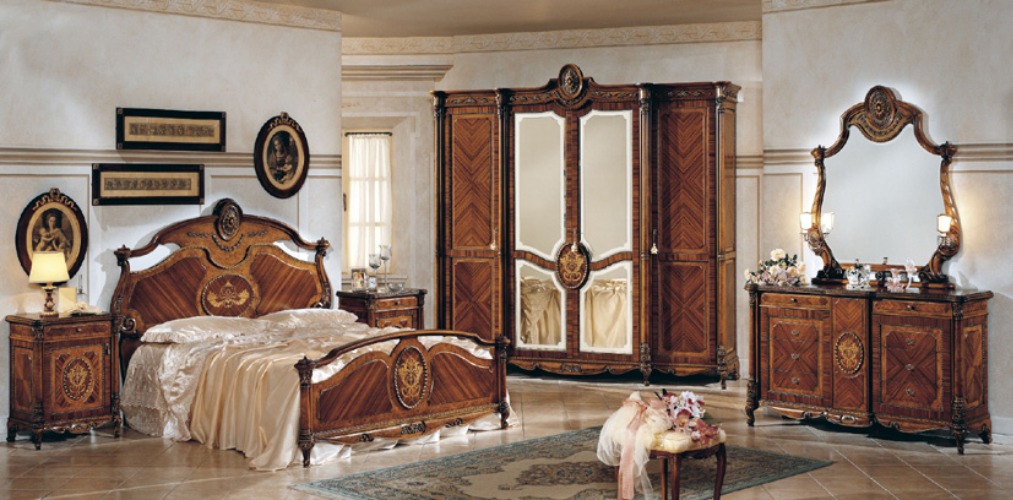 wloska sypialnia z drewna